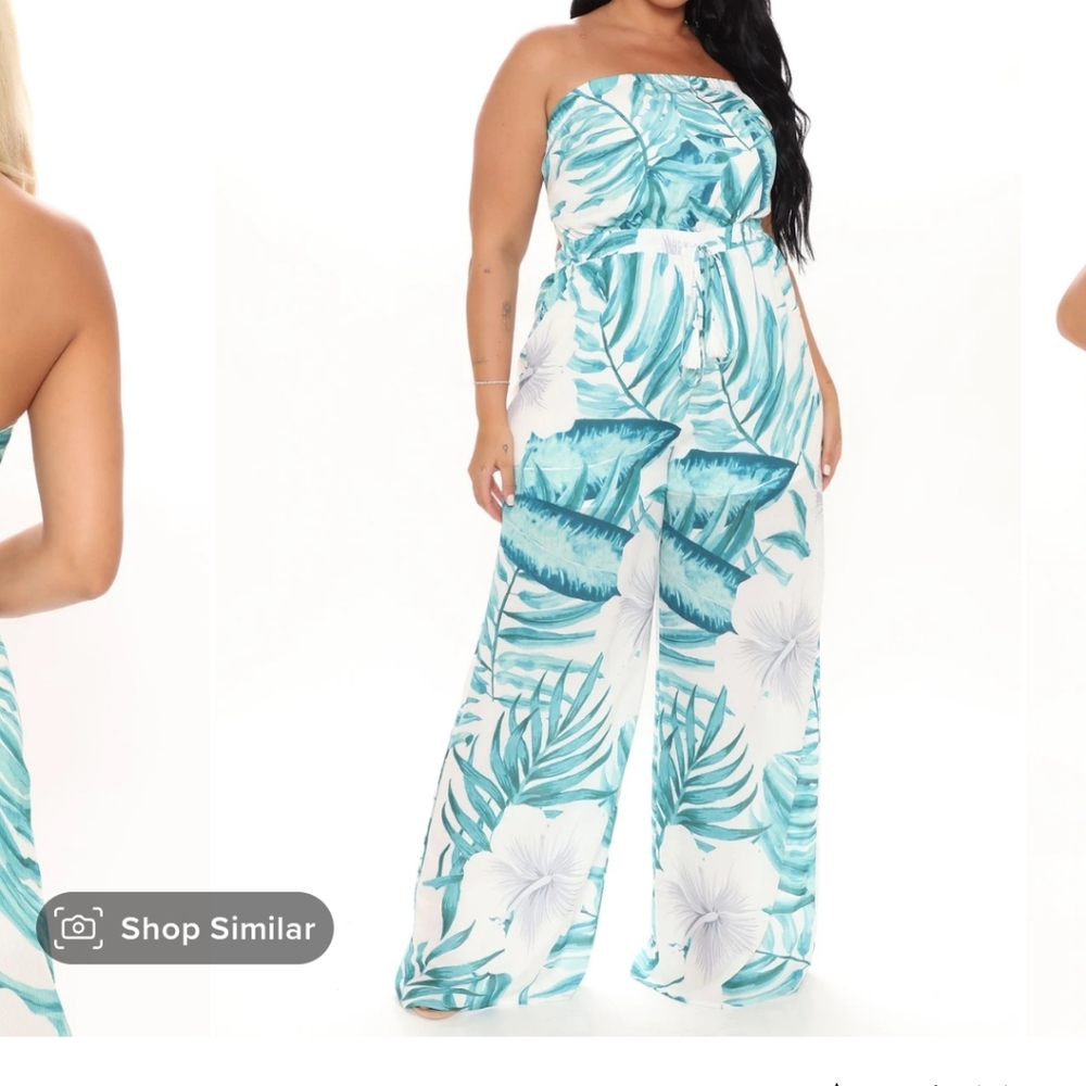 Hot Tropics Printed Jumpsuit Plus Size